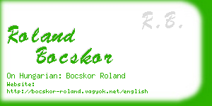roland bocskor business card